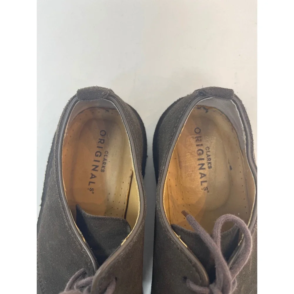 Clarks Originals Desert London Men's Size 9.5M Brown Good Suede Crepe Sole Derby